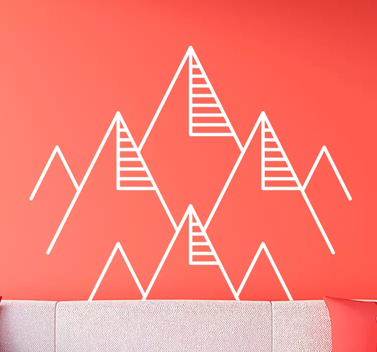 Ziduri geometrice decal de perete abstract - TenStickers