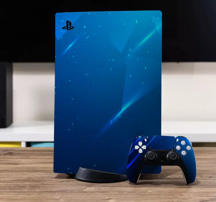 Autocolant abstract albastru ps5 autocolante ps5 - TenStickers