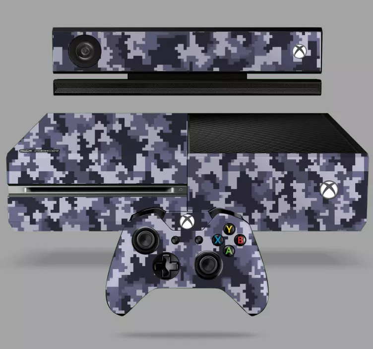 Albastru efect camuflat xbox skin - TenStickers