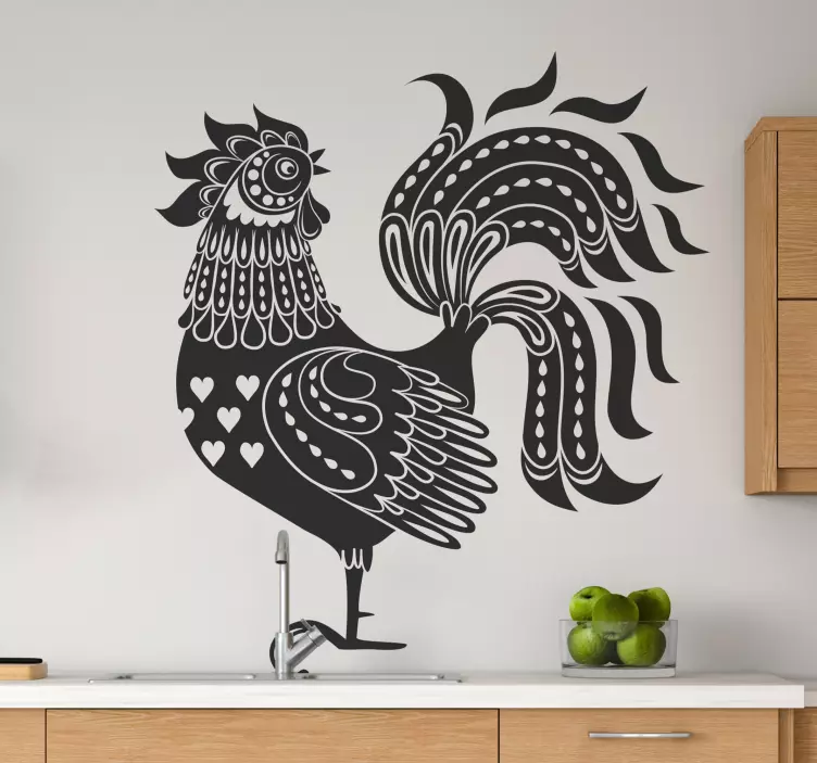 Autocolant animale design elegant de cocoș - TenStickers