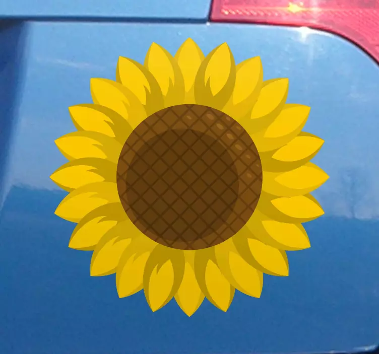 Autocolant auto pentru floarea soarelui - TenStickers