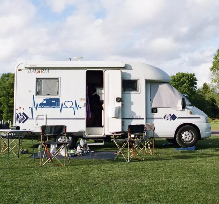 Autocolant pentru autovehicul cu cardiogramă - TenStickers