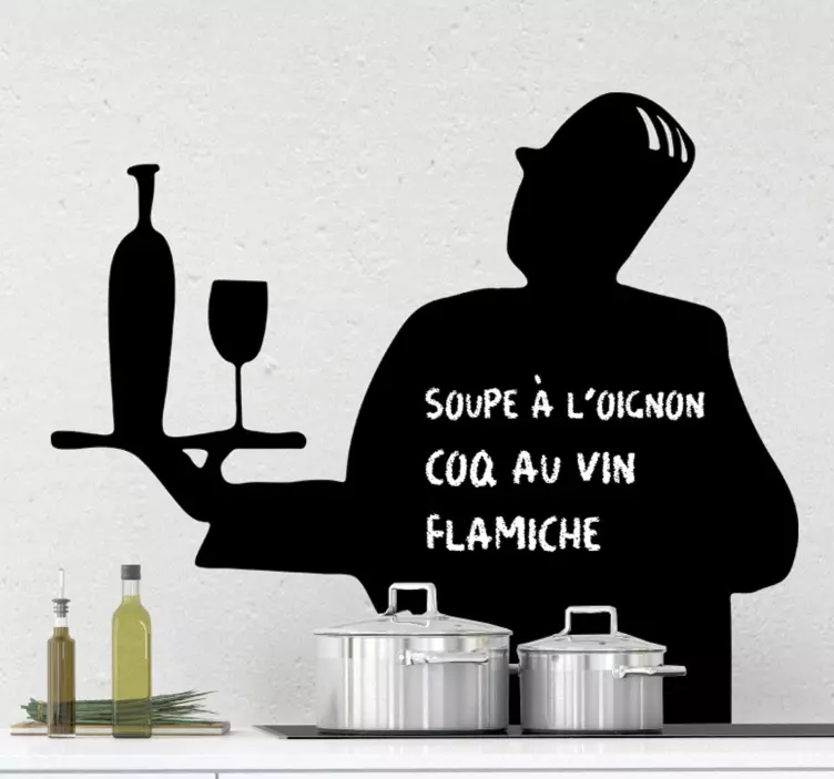 Chelner chic scrie pe decal - TenStickers