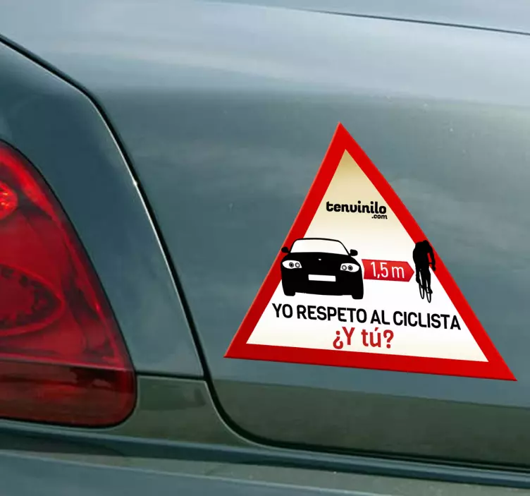 Autocolant ciclism etichetă respectă ciclismul - TenStickers