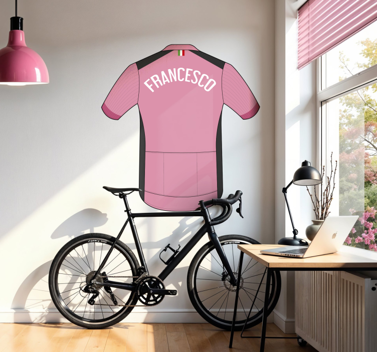 Autocolant ciclism maglia rosa - TenStickers