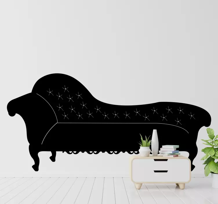 Autocolant clasic de perete cu canapea chaise - TenStickers