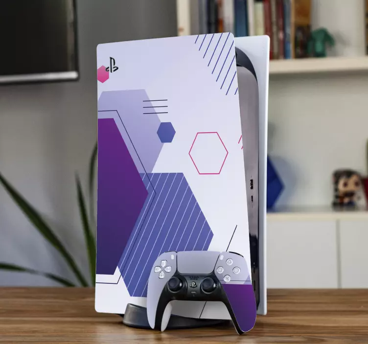 Autocolante ps5 geometrice degradate colorate - TenStickers