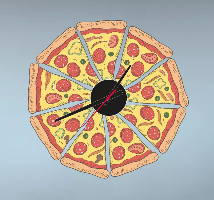 Autocolant cu ceas pentru pizza - TenStickers
