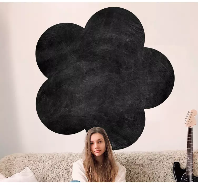 Cinci petale floare formă frumoasă scrie pe autocolant - TenStickers