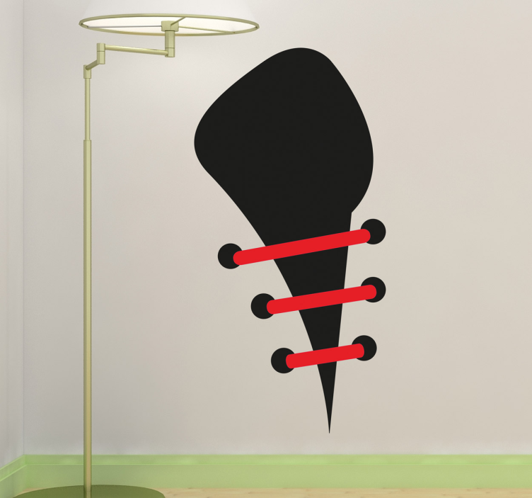 Autocolant cu efect de dantelă de pantofi - TenStickers