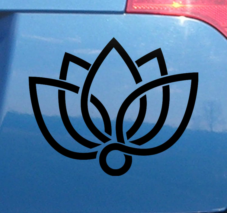 Autocolant de decor auto flori de lotus - TenStickers