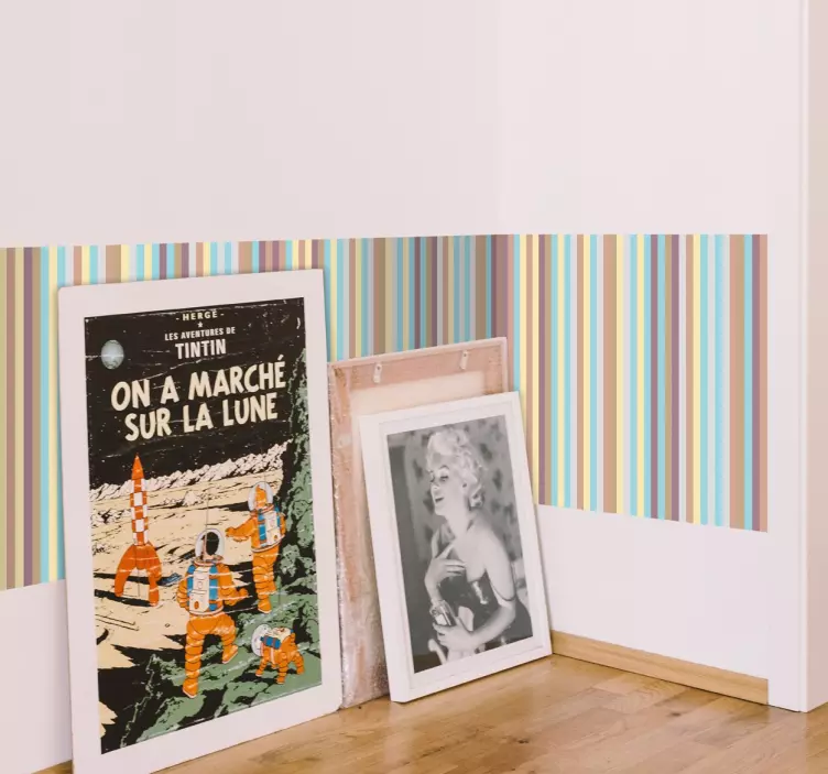 Autocolant cu linii pastelate - TenStickers