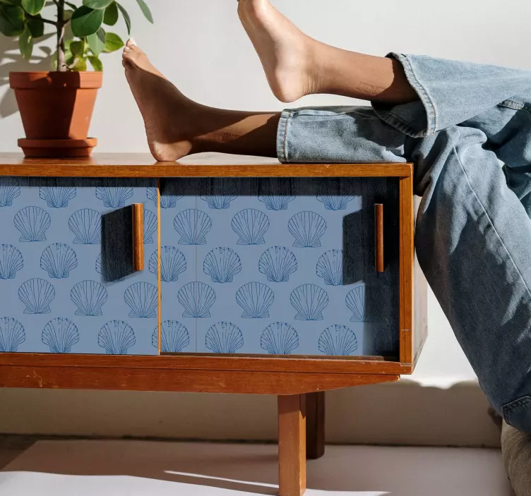 Autocolant cu natură motiv cu model de scoici - TenStickers