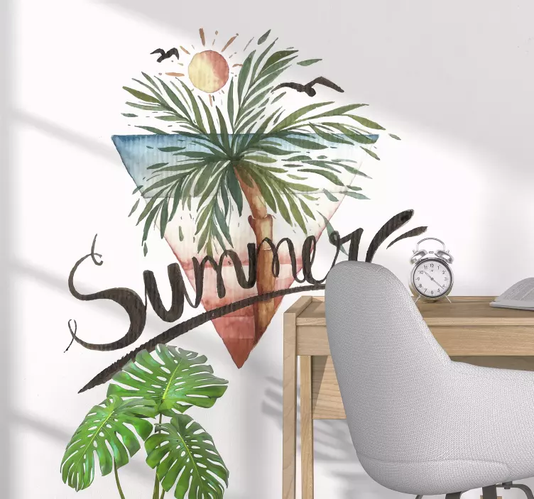 Autocolant cu natură palmier tropical vară - TenStickers