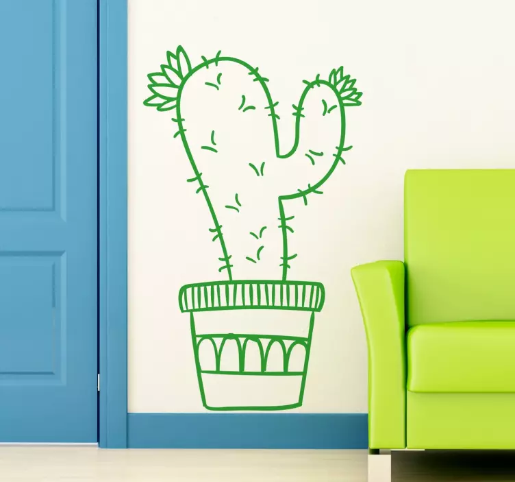 Autocolant cu plante de cactus - TenStickers