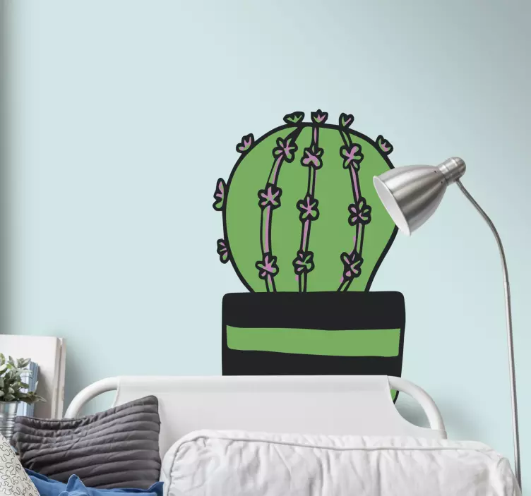 Autocolant cu plante ilustrație de cactus gigantic - TenStickers