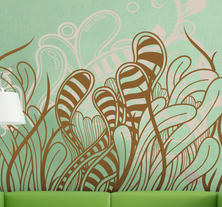 Autocolant cu plante vinilo decorativ plante abstracte - TenStickers