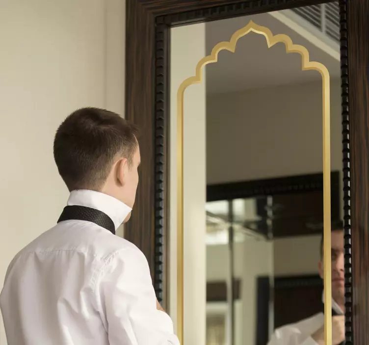 Autocolant cu ramă oglindă marocană - TenStickers