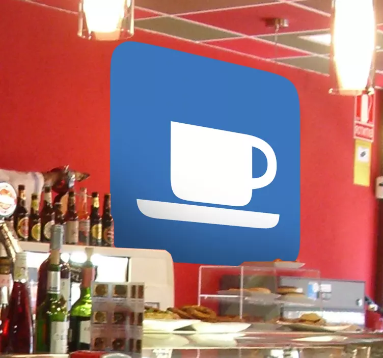 Autocolant cu semn de cafenea - TenStickers