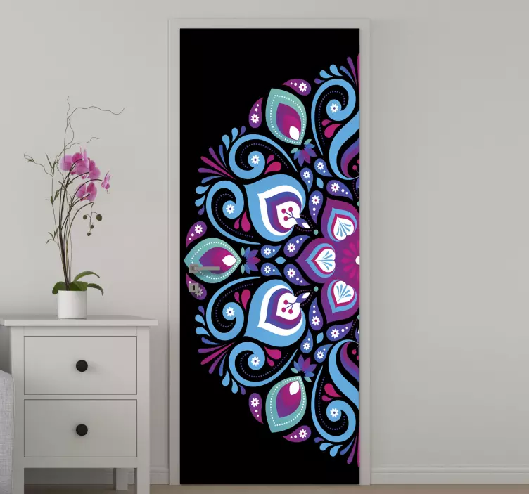 Ton albastru mandala decal - TenStickers