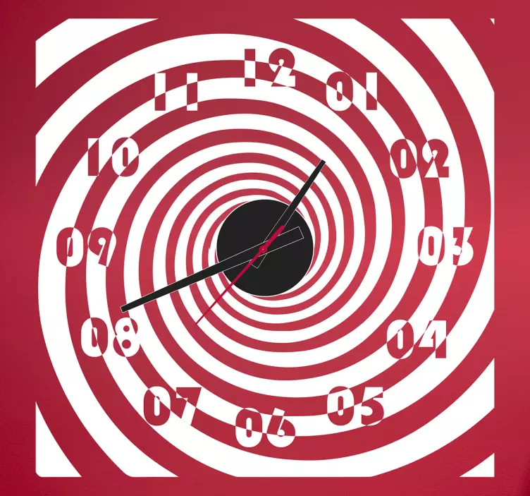 Autocolant de ceas de perete iluzie spirală - TenStickers
