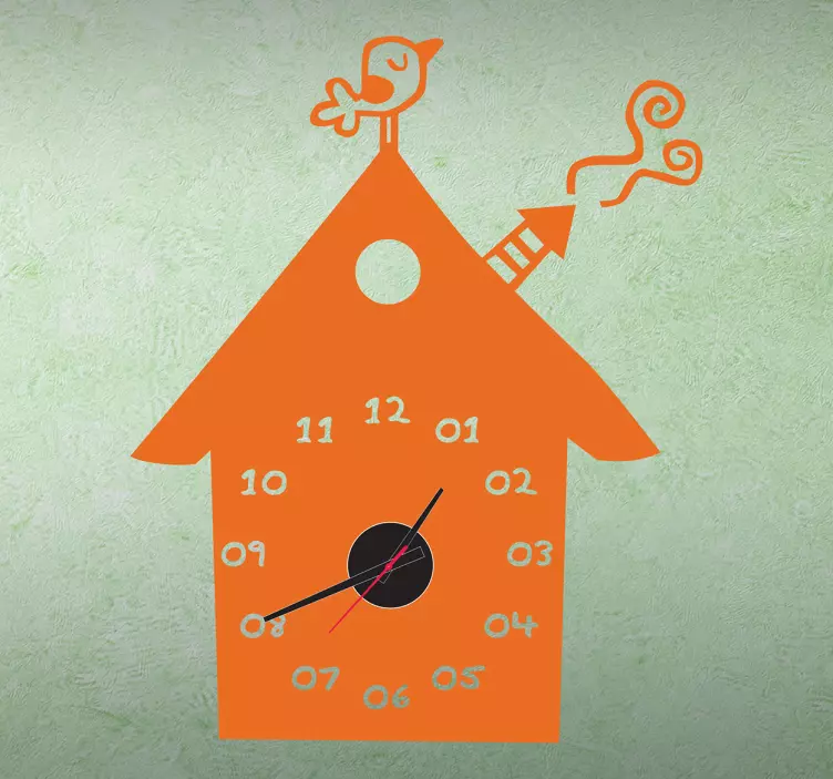 Autocolant de ceas de perete pentru casa de pasari - TenStickers