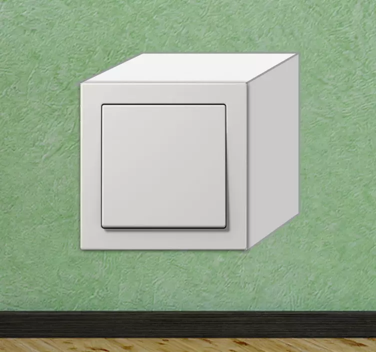 Autocolant de comutare iluzie cub - TenStickers