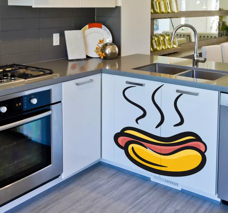 Autocolant de contur hot dog - TenStickers