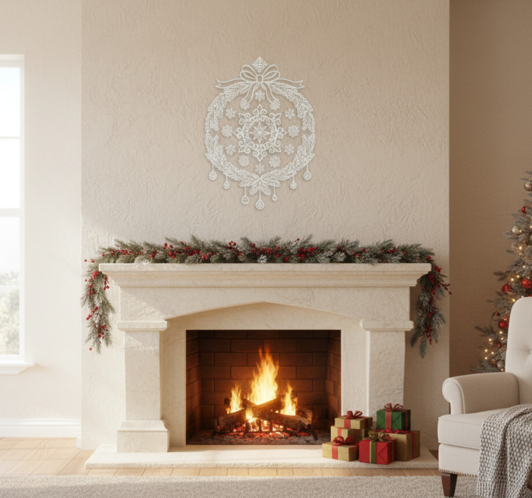 Autocolant de crăciun autocolante pentru geamuri albe - TenStickers