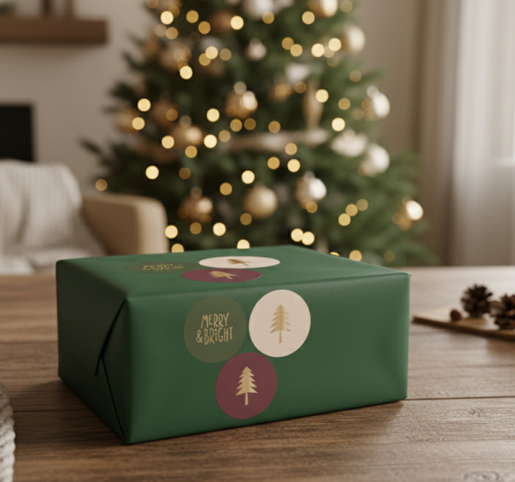 Autocolant de crăciun cu model holiday clasic - TenStickers