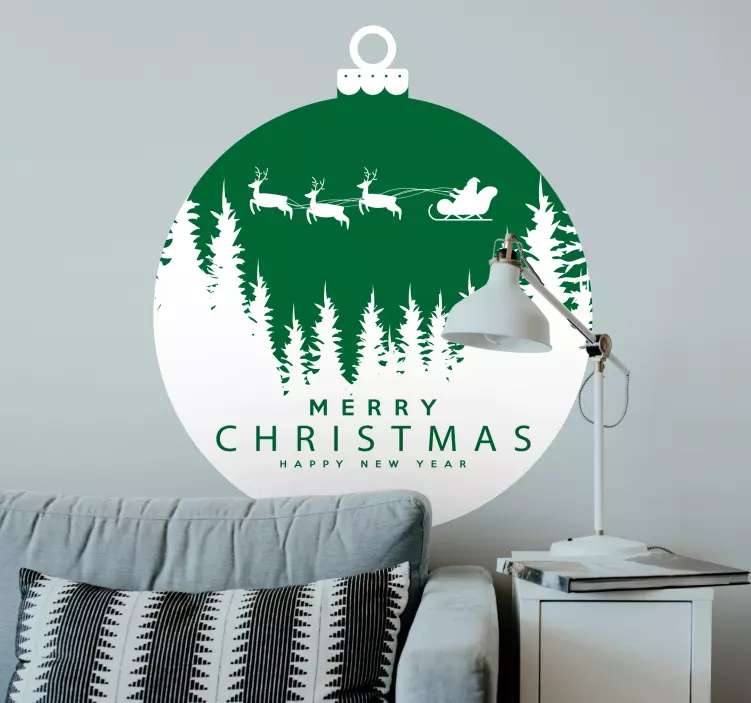 Autocolant de Crăciun design de ornamente festive - TenStickers