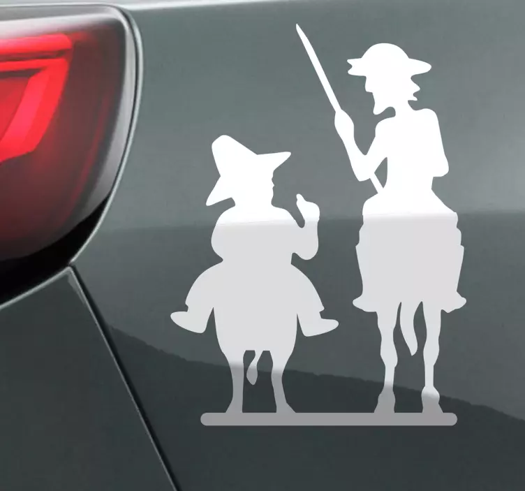 Autocolant de don quixote și sancho - TenStickers