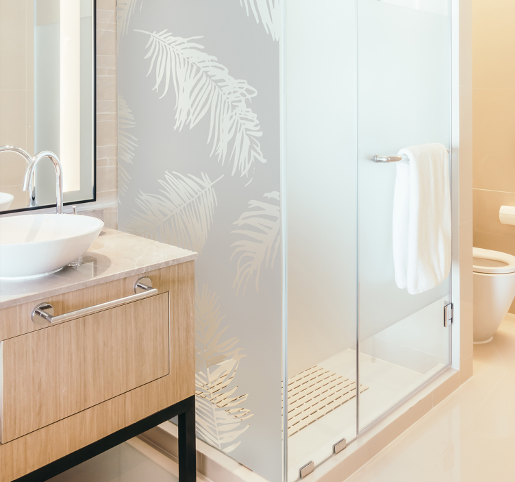 Autocolant de duș cu plante pluviale - TenStickers