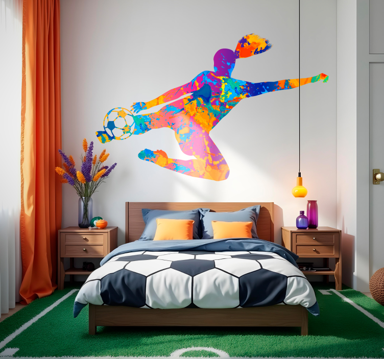 Autocolant de fotbal player multicolor - TenStickers