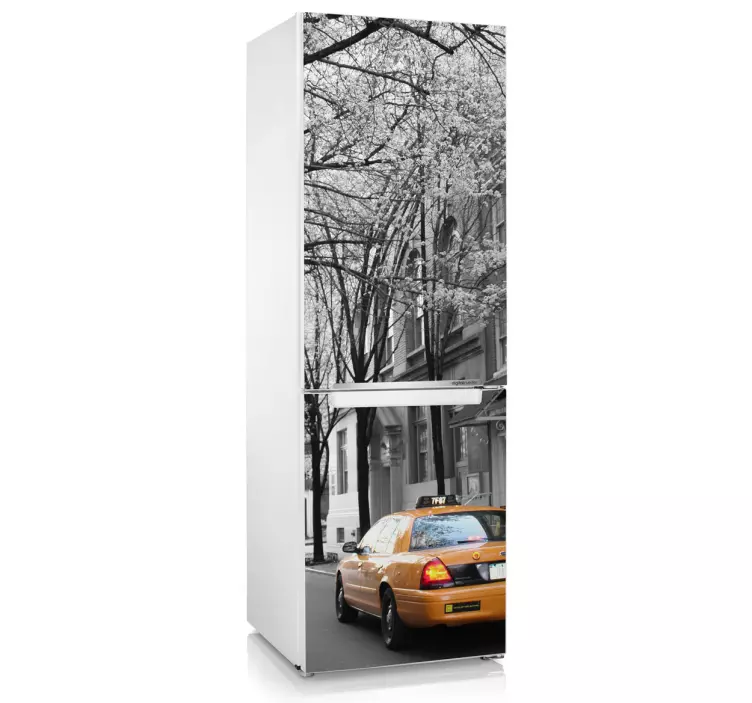 Autocolant de frigider pentru new york taxi - TenStickers