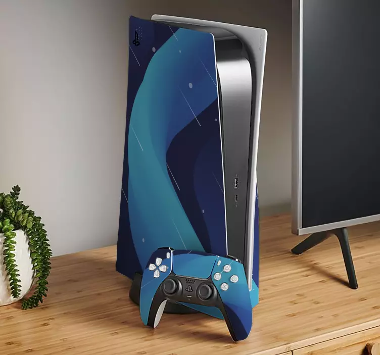 Forme colorate lichide fundal ps5 decal - TenStickers