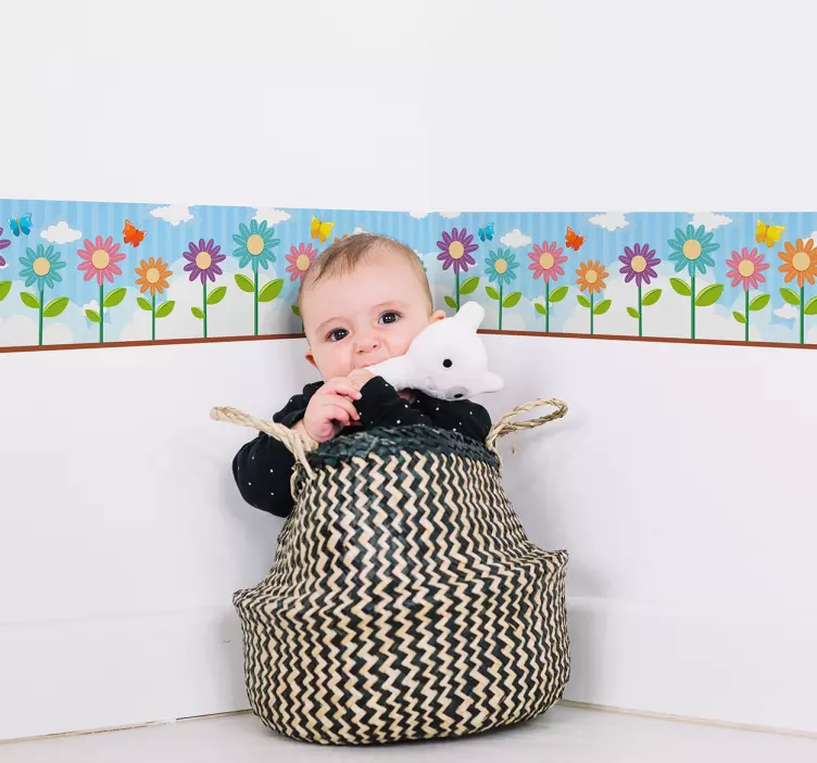 Autocolant de frontieră de zid de pajiște - TenStickers