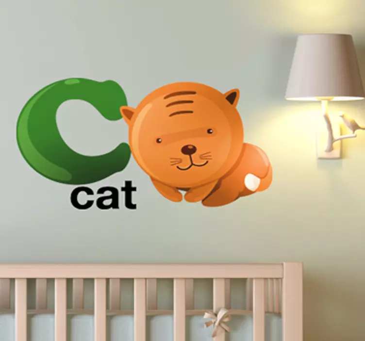 Autocolant de litera c pentru copii - TenStickers