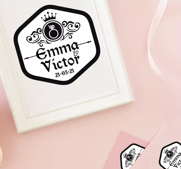 Autocolant de nunta personalizat - TenStickers