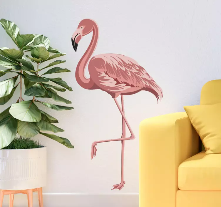 Sticker de perete minunat flamingo - TenStickers