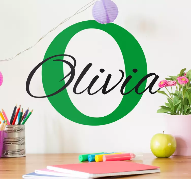 Autocolant inițial și nume al alfabetului - TenStickers