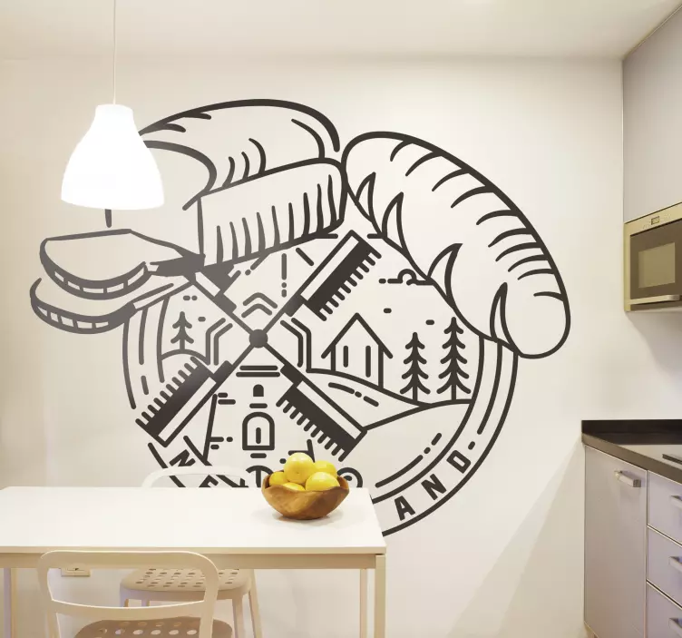 Autocolant de pâine și moară - TenStickers