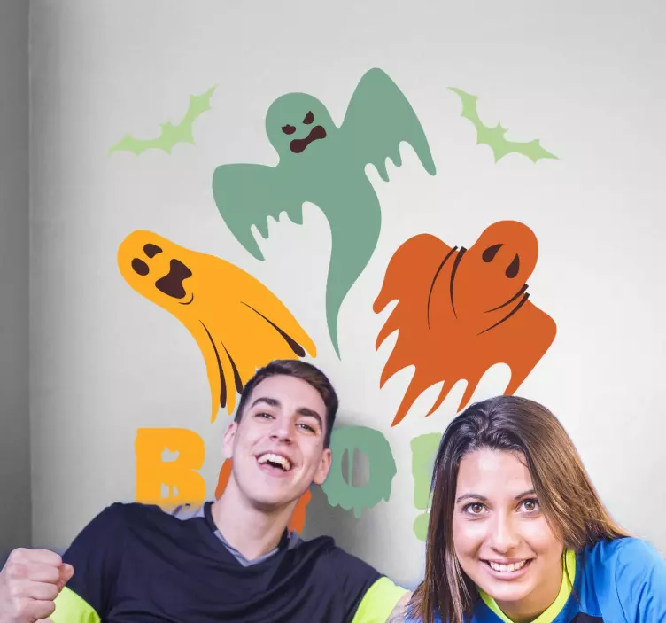 Autocolant fantomă boo halloween - TenStickers