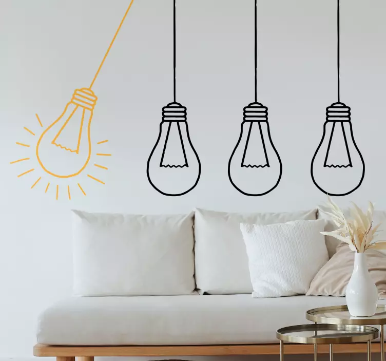 Autocolant de crăciun cu becuri nordice - TenStickers