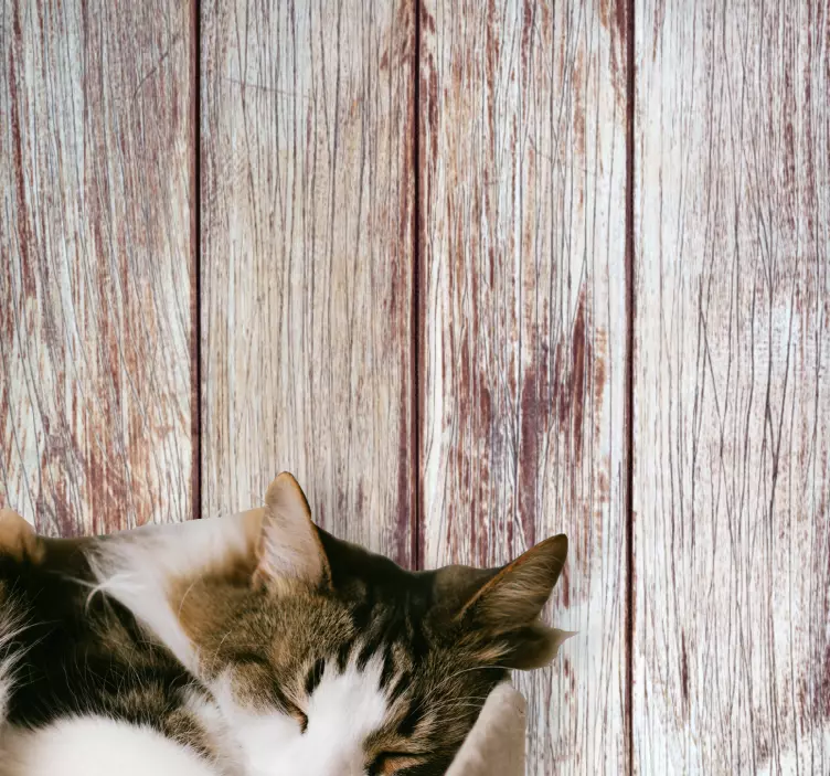 Autocolant cu imprimeu de vinil scânduri din lemn maro deschis - TenStickers