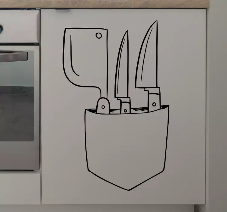 Autocolant de perete cuțite de bucătărie - TenStickers