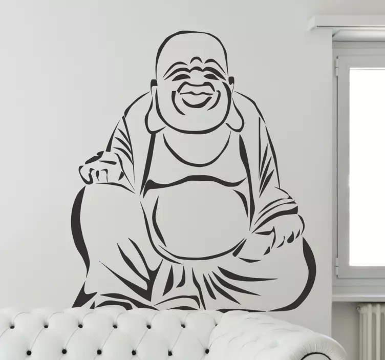 Autocolant de perete de desen buddha - TenStickers