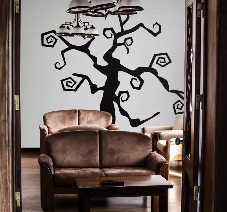 Autocolant de halloween cu arborele burtonian - TenStickers