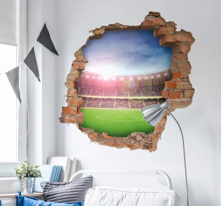Stadion trompe l'oeil efecte vizuale decalaj perete - TenStickers