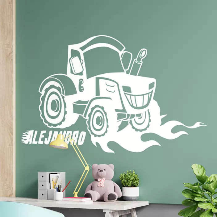 Autocolante personalizate pentru tractor zetor pentru copil - TenStickers